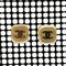Vintage Earrings Coco Mark in Champagne Gold X Black 02A from Chanel, Set of 2 1