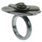 Camelia No. 13 Ring Coco Mark in Metal Black 01A from Chanel, France 3