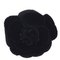 Velor Fabric Camellia Corsage Brooch in Black from Chanel 1
