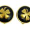 Round Clover Earrings 93A Motif Four Leaf GP in Gold from Chanel 1