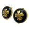 Round Clover Earrings 93A Motif Four Leaf GP in Gold from Chanel 2