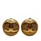 Coco Mark Round Earrings in Gold Plated from Chanel, Set of 2 1