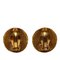 Coco Mark Round Earrings in Gold Plated from Chanel, Set of 2 2