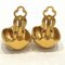 Quadratische Goldene Ohrringe von Chanel, 1998, 2 . Set 4