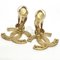 Coco Mark Star Gold Earrings from Chanel, Set of 2 4