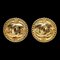 Chanel Cocomark Circle Earrings Gold Plated Ladies, Set of 2, Image 1