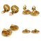 Chanel Earrings Here Mark Metal Gold Ladies, Set of 2, Image 4