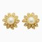 Chanel Pearl Stone Flower Earrings Ladies 97P Gold Fake Rhinestone, Set of 2, Image 1