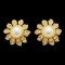 Orecchini a forma di fiore con perle e pietre di Chanel, 1997, set di 2, Immagine 1