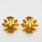 Chanel Pearl Stone Flower Earrings Ladies 97P Gold Fake Rhinestone, Set of 2 6