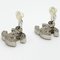 Earrings Coco Mark Punching 03P in Silver from Chanel, Set of 2 6