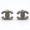 Earrings Coco Mark Punching 03P in Silver from Chanel, Set of 2 1