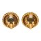 Orecchini rotondi Coco Mark da donna placcati in oro di Chanel, set di 2, Immagine 2