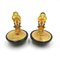 Chanel Earring Earring Black Gold Gold Plated Black Gold, Set of 2 4