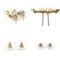 Earrings Here Mark in Resin/Metal Clear/Gold Ladies from Chanel, Set of 2 4