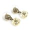 Earrings Here Mark in Resin/Metal Clear/Gold Ladies from Chanel, Set of 2 1