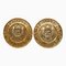 Chanel Cocomark Earrings Gold Plated Women's, Set of 2 1