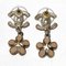 Chanel Coco Mark Swing Flower Earrings Brand Accessories Women's, Set of 2, Image 3