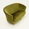 Grünes Italienisches Sofa aus Samt, 1940er 4