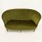 Italian Green Velvet Sofa, 1940s, Image 2