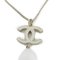 Glitter Coco Mark Beads Teardrop Lame Pendant in Plastic & Silver from Chanel 6