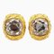Chanel Earrings Matelasse Colored Stone Gp Plated Gold Ladies, Set of 2 1