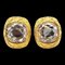Chanel Earrings Matelasse Colored Stone Gp Plated Gold Ladies, Set of 2, Image 1