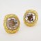 Chanel Earrings Matelasse Colored Stone Gp Plated Gold Ladies, Set of 2 3