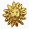CHANEL brooch lion motif GP plated gold men's women's 1