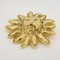 CHANEL brooch lion motif GP plated gold men's women's 3