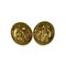 Vintage Mademoiselle Motif Icon Earrings in Gold from Chanel, Set of 2 1