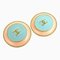 Chanel Earrings Cocomark Metal/Enamel Gold/Blue/Pink Beige Women's, Set of 2, Image 1