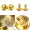 Chanel Earrings Here Mark Metal Gold Ladies, Set of 2, Image 5
