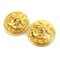 Chanel Earrings Here Mark Metal Gold Ladies, Set of 2, Image 2
