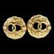Chanel Cocomark Vintage Gold Plated 23 Ladies Earrings, Set of 2 1