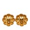 Chanel Colored Stone Flower Motif Earrings Gold Red Plated Resin Women's, Set of 2, Image 2