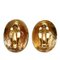 Chanel Cocomark Paris Oval Earrings Gold Plated Ladies, Set of 2 2