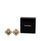 Chanel Cocomark Fake Pearl Earrings Gold White Plated Women's, Set of 2, Image 4