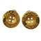 Chanel 820A Button Motif Earrings Gold Ladies, Set of 2, Image 4