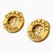 Chanel 820A Button Motif Earrings Gold Ladies, Set of 2 1