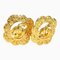 Chanel Earrings Here Mark Metal Gold Ladies, Set of 2, Image 1
