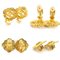 Chanel Earrings Here Mark Metal Gold Ladies, Set of 2, Image 4
