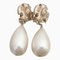 Chanel Earrings Here Mark Metal / Fake Pearl Light Gold Off-White Ladies, Set of 2, Image 1