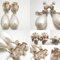 Chanel Earrings Here Mark Metal / Fake Pearl Light Gold Off-White Ladies, Set of 2, Image 3
