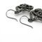 Camellia Motif Coco Mark Hook Earrings GP in Rhinestone Black Clear from Chanel, Set of 2 4