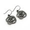 Camellia Motif Coco Mark Hook Earrings GP in Rhinestone Black Clear from Chanel, Set of 2 2