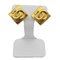 Chanel Earrings Ladies Brand Gold Diamond Motif, Set of 2, Image 4