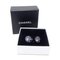 Cocomark Heart Earrings 04A in Rhinestone & Black Plastic from Chanel, Set of 2 7