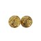 94p Engraved Coco Mark Metal Earrings from Chanel, Set of 2 1