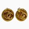 Chanel Vintage Coco Mark Motif Earrings Ear Cuff Accessories Women's Gold, Set of 2, Image 1